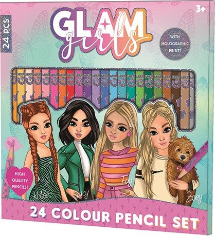 Girl Power Glam Girls coloчервен pencil 24 части
