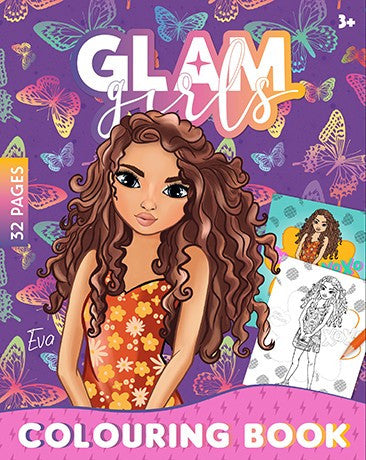 Girl Power Glam Girls Eva Coloring Book 32 pages