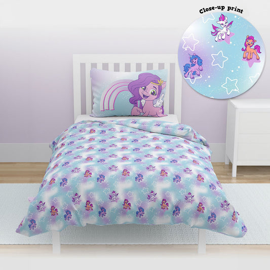 Моето малко Пони Звезда bedding комплект 140?Ч200см, 60x70 см