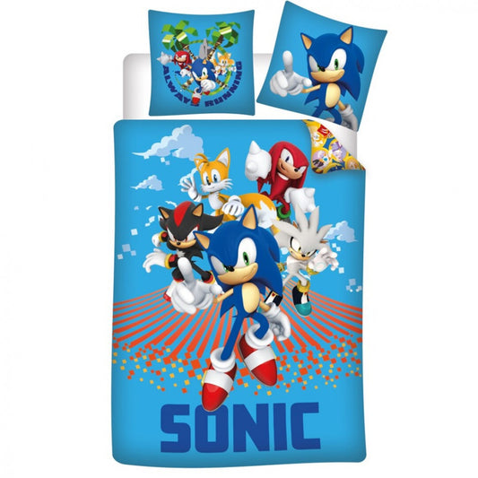 Таралежът Соник Таралежът Соник Race Bedding комплект 140?Ч200см, 63?Ч63 см Microfibre
