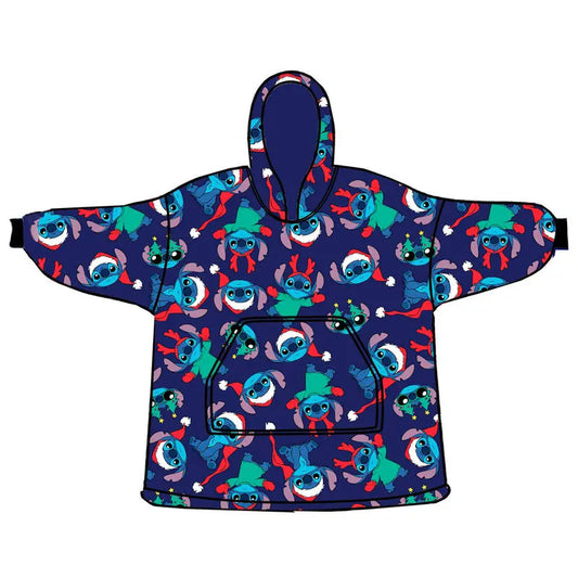 Дисни Лило и Стич Dark Коледа Adult Plush Polar Blanket, Poncho