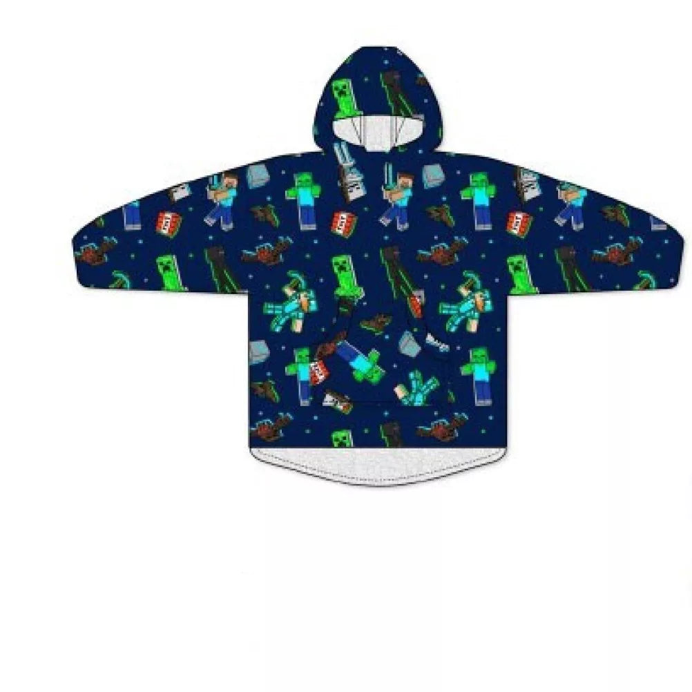 detsko poncho pulover minecraft