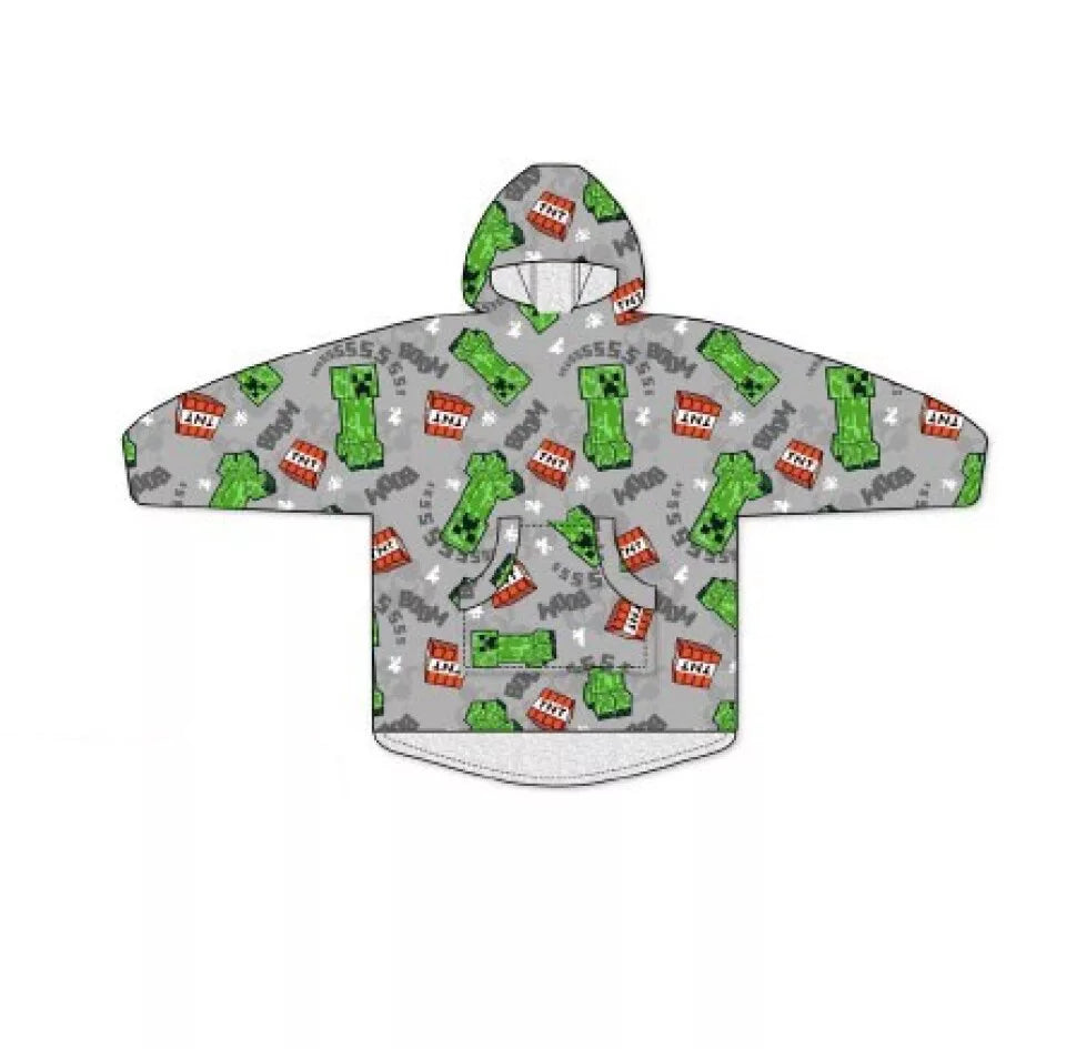 detsko poncho pulover minecraft