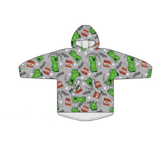 Майнкрафт Boom adult pulОбичам теr polar fleece blanket, poncho