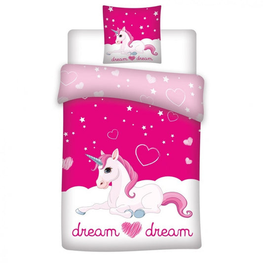 Еднорог Dream bedding комплект 140?Ч200см, 63?Ч63 см microfibre