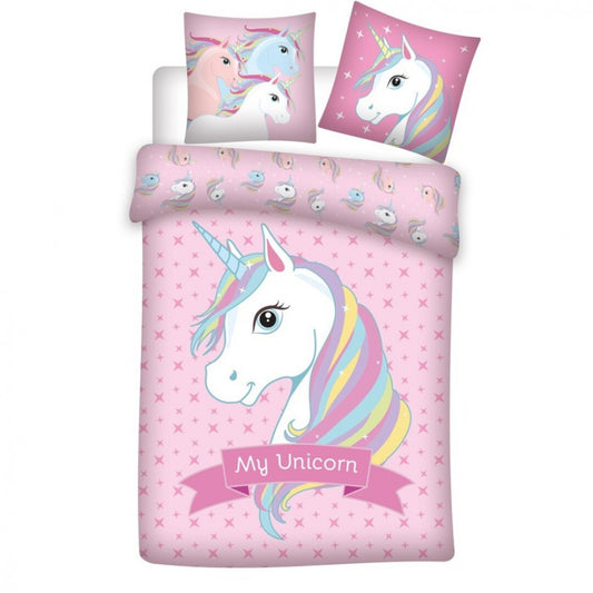 Еднорог Звезда bedding комплект 140?Ч200см, 63?Ч63 см microfibre