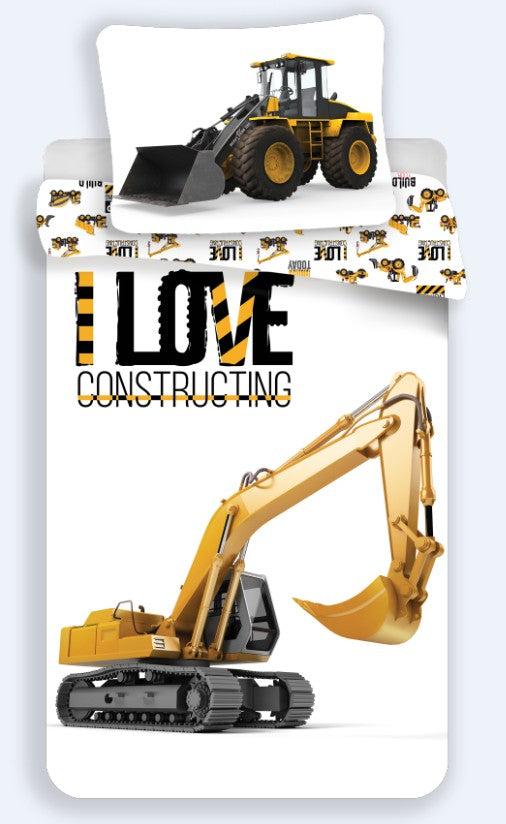 Construction детски  bedding комплект 100?Ч140см, 40?Ч45 см