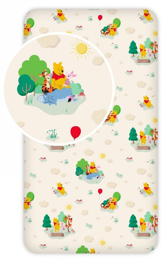  spalno belio charshaf s lastik mecho puh winnie the pooh