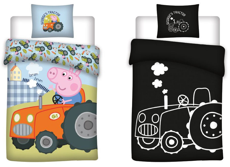 Пепа Пиг glow-in-the-dark bedding комплект 140x200см, 70x90см