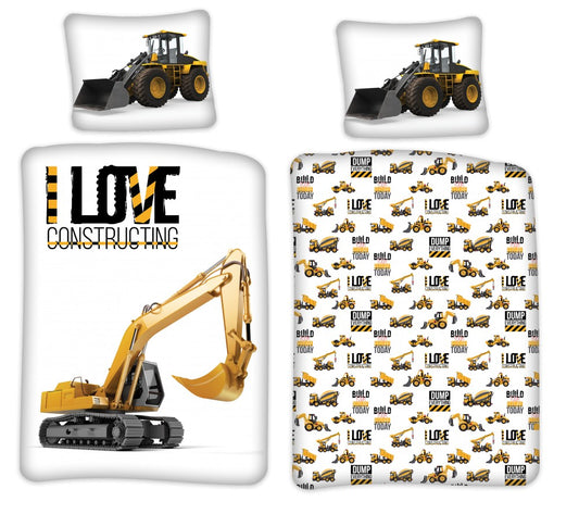 Construction детски  bedding комплект 100?Ч135см, 40?Ч60 см