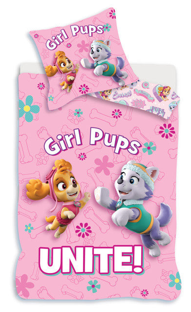 Пес патрул Girl Pups Unite bedding cover 140?Ч200см, 60?Ч63 см