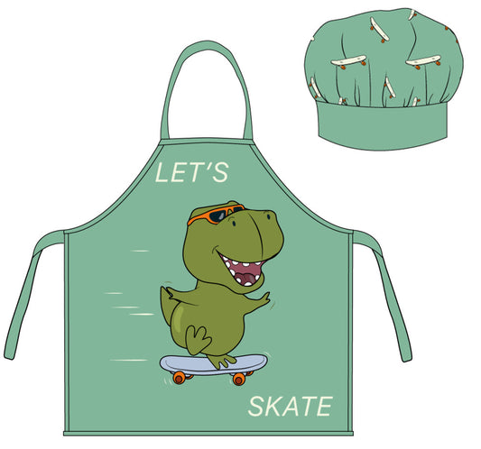 Динозавър Skate детско apron комплект от две части