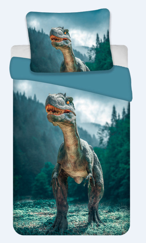 Динозавър Син bedding комплект 140x200 см, 70x90 см
