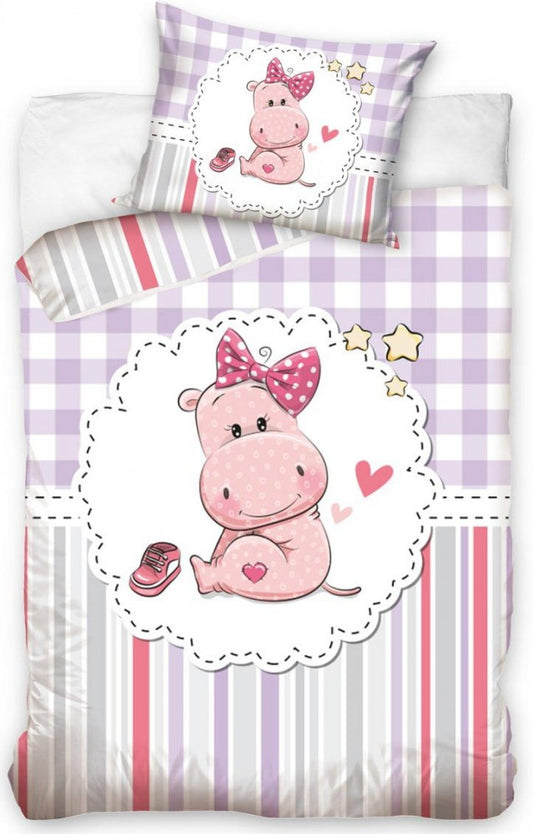 Хипопотам детски  bedding комплект 100?Ч135см, 40?Ч60 см