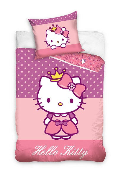 Здравей Кити Crown bedding комплект 140?Ч200см, 70x90 см