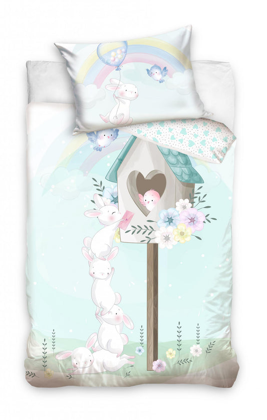Заек детски  bedding комплект 100?Ч135см, 40?Ч60 см