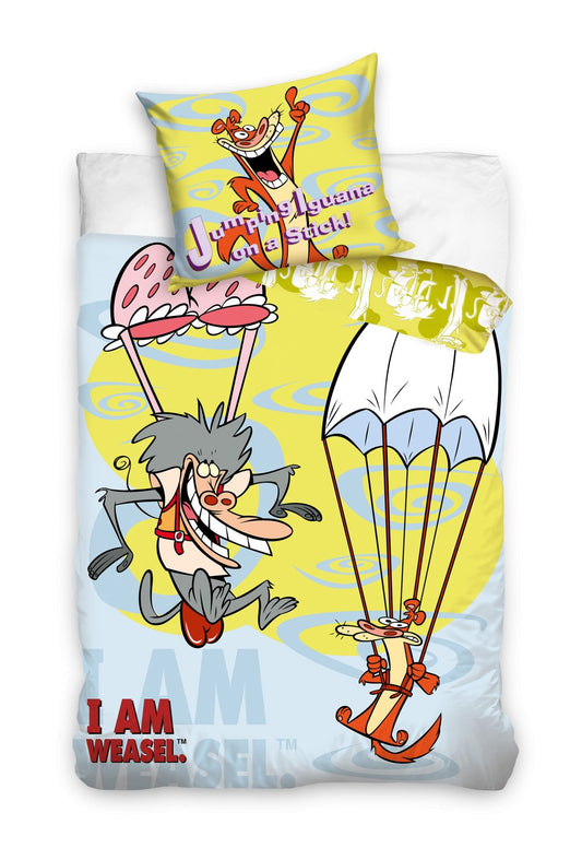 I Am Weasel Parachute покривало за легло 140?Ч200см, 70?Ч90 см