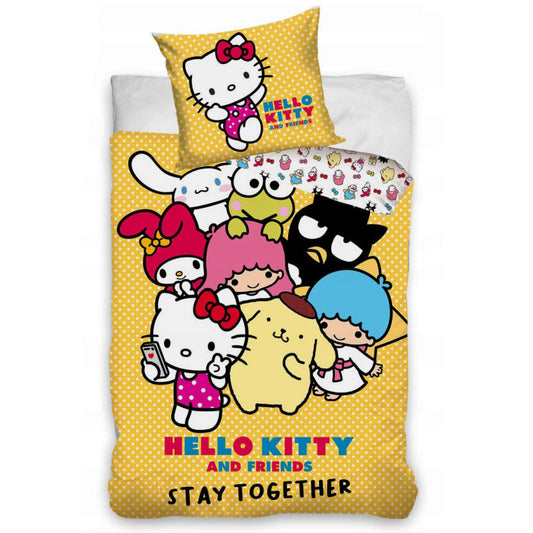 Здравей Кити Stay Together  Спално бельо 140?Ч200см, 70x90 см