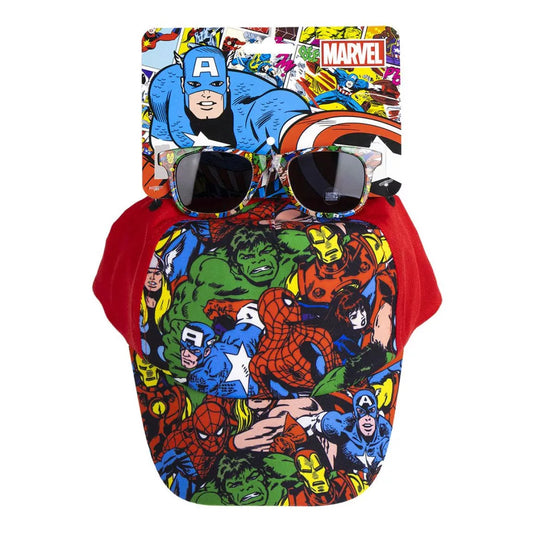 komplekt shapka s kozirka i slanchevi ochila avengers otmastitelite