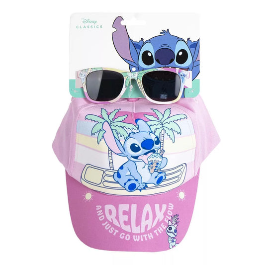 komplekt shapka s kozirka i slanchevi ochila lilo i stitch
