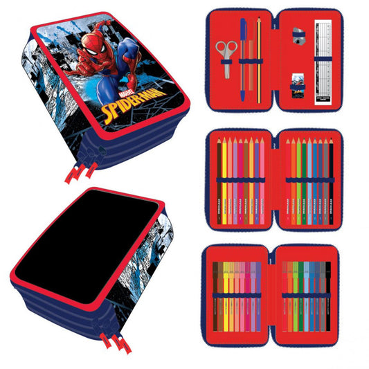 Спайдърмен  3-tier filled pencil case