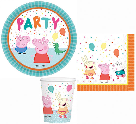 Пепа Пиг Confetti Парти комплект with 32 pieces and 23 см Чинии