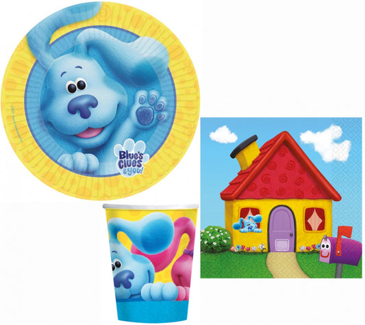 Син's Clues Fun Парти комплект with 32 pieces and 23 см Чинии