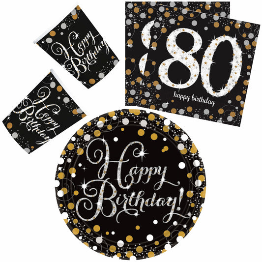 Честит Рожден ден Честит Рожден ден G  80 Парти комплект 32 pieces with 23 см plate