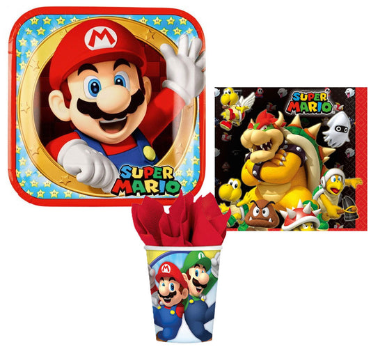Супер Марио Mushroom World Парти комплект 36 части with 23 см Чинии