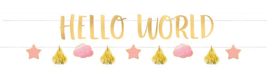 Бебе Girl Hello World inscription 176.8 см 2 части