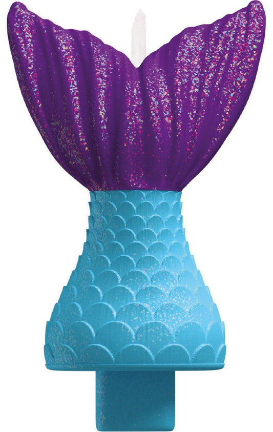 Mermaid Shellebrate cake candle