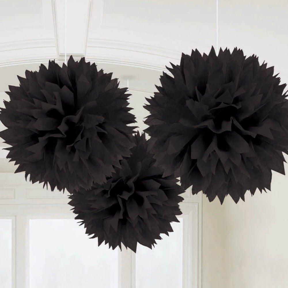 Цвят Черен Черен hanging pom pom декорация комплект от 3