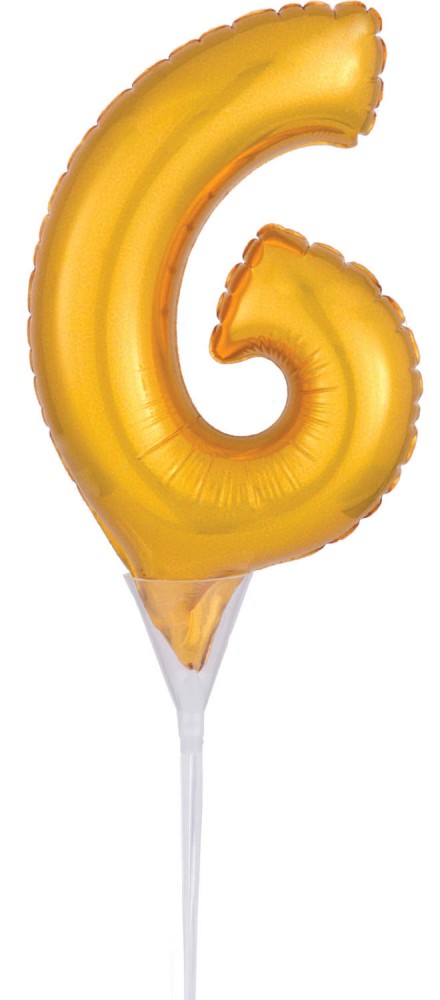 Номер G , 6 число фолио балон for cake 15 см