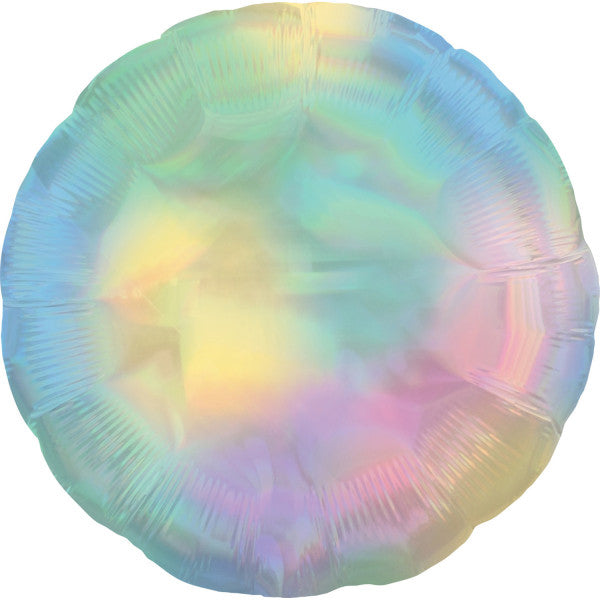 Цвят Holographic Pastel Дъга, Фолиев балон, 45 см (WP)
