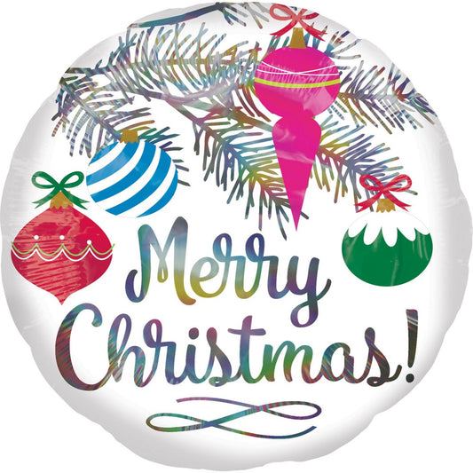 Коледа Merry Коледа, holographic фолио балон 45 см