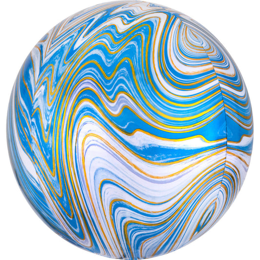 Цвят Colorful, Син Sphere Фолиев балон 40 см
