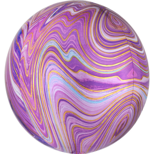 Цвят Colorful, Purple Sphere Фолиев балон 40 см