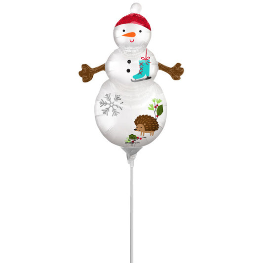 Коледа Woodland Snowman Мини фолио балон (WP)