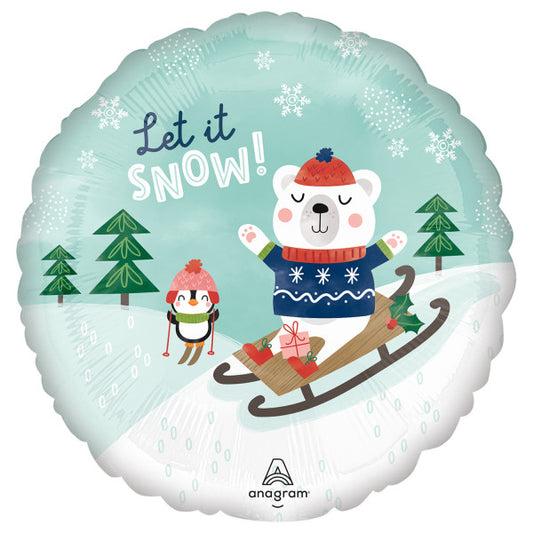 Коледа Let it Snow i фолио балон 43 см