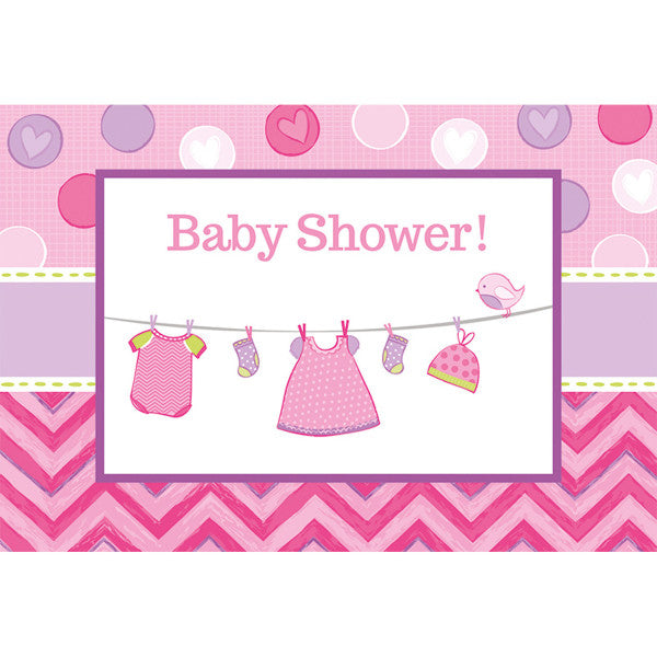 Бебе Girl душ Invitation комплект от 8