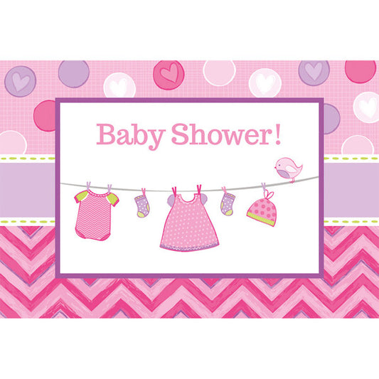Бебе Girl душ Invitation комплект от 8