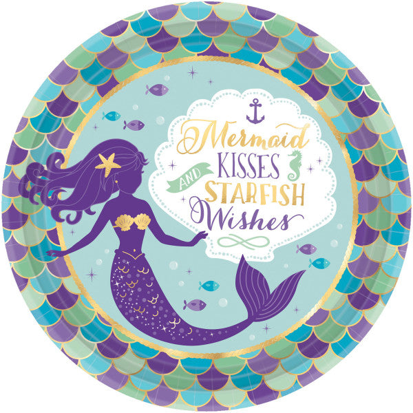 Mermaid Shellebrate пластамасова чиния 8 части 23 см