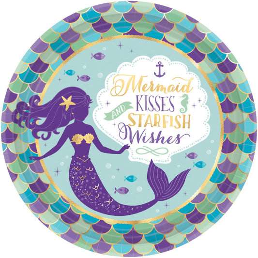 Mermaid Shellebrate пластамасова чиния 8 части 23 см