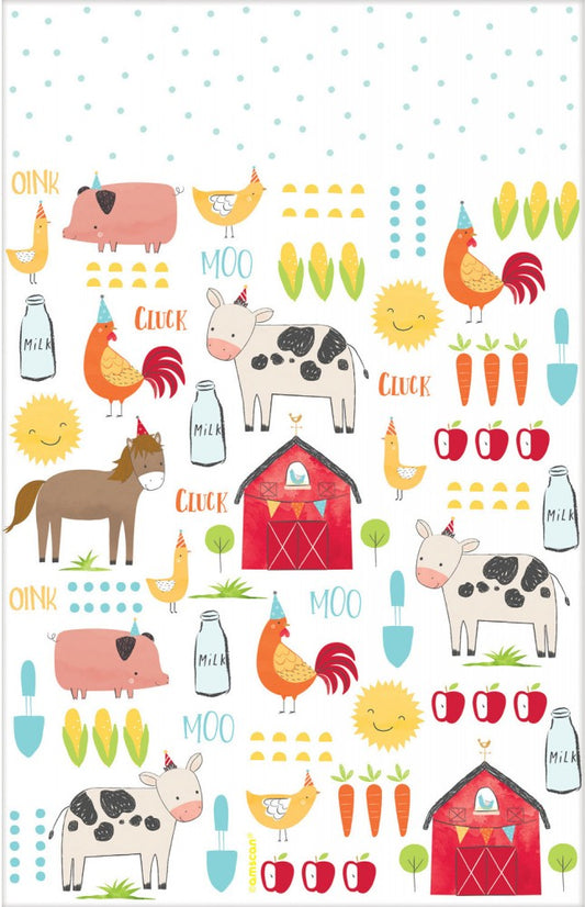 Barnyard Ranch plastic tableДрехи 243x137 см