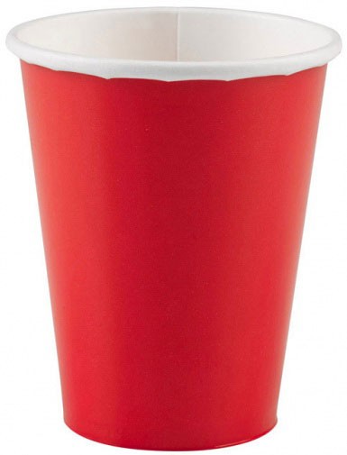 Цвят Apple червен  paper cup, 8 части, 250 ml