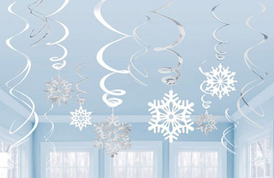 Коледа Snowflake, Snowflake Ribbon декорация комплект от 12