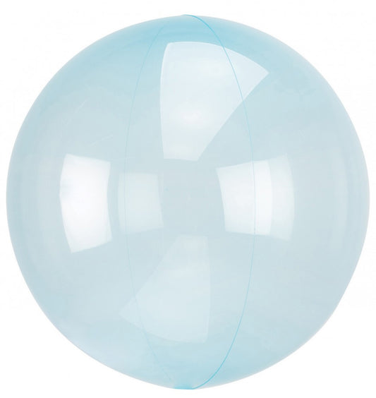 Цвят Transparent Crystal Топка Син Фолиев балон 45 см