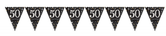 Честит Рожден ден Честит Рожден ден G  50 Flag Garland 3.96 m