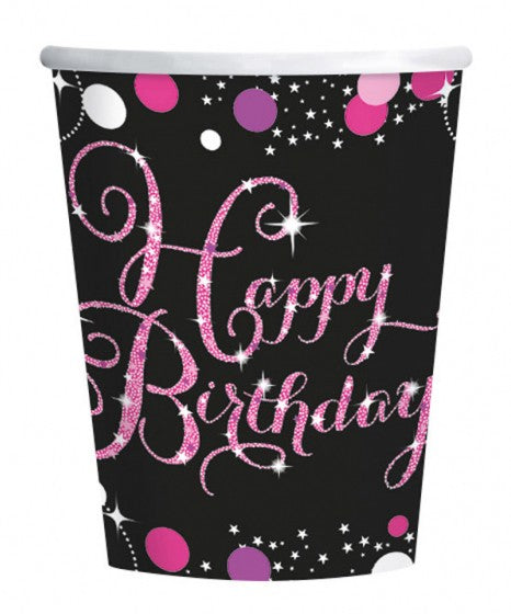 Честит Рожден ден Розов Честит Рожден ден paper cup комплект от 8 250 ml