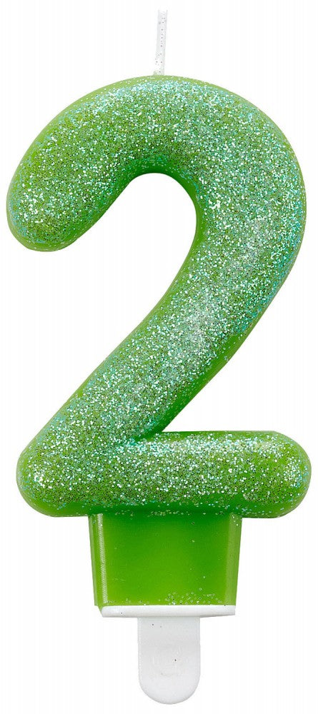 Цвят sparkling рожден ден candle, число candle 2